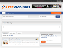 Tablet Screenshot of freewebinars.com